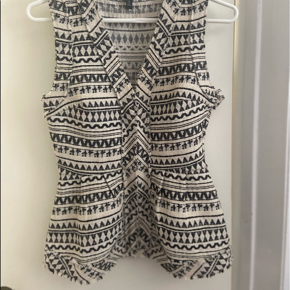 Banana Republic jacquard peplum vest